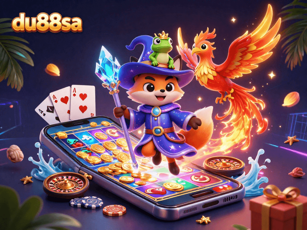 Experience excitement with du88sa as a mystical fox wizard and phoenix fill the scene with charm.